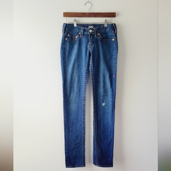 True Religion Denim - True religion skinny blue jeans low rise size 26